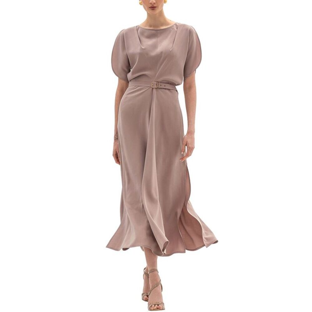 Bgl Womens Midi Dress, Beige